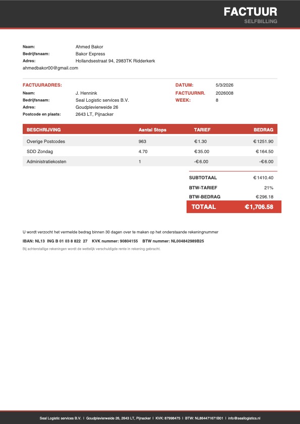 DepotFlow Factuur Voorbeeld